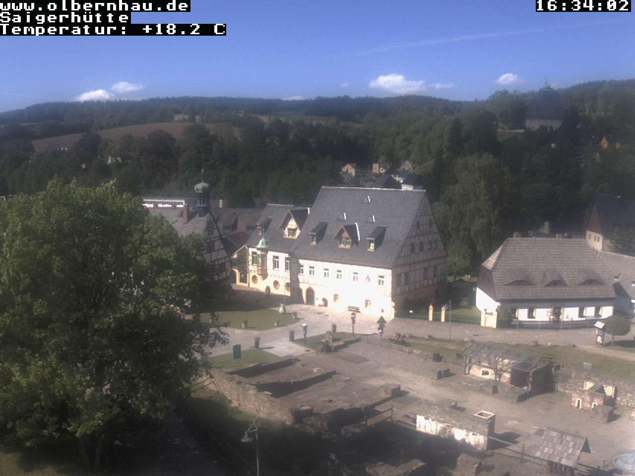 Archiv Foto Webcam Blick auf die Saigerhütte Olbernhau