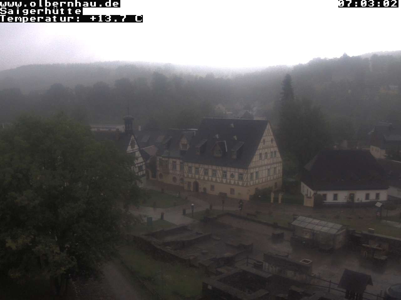 Archiv Foto Webcam Blick auf die Saigerhütte Olbernhau