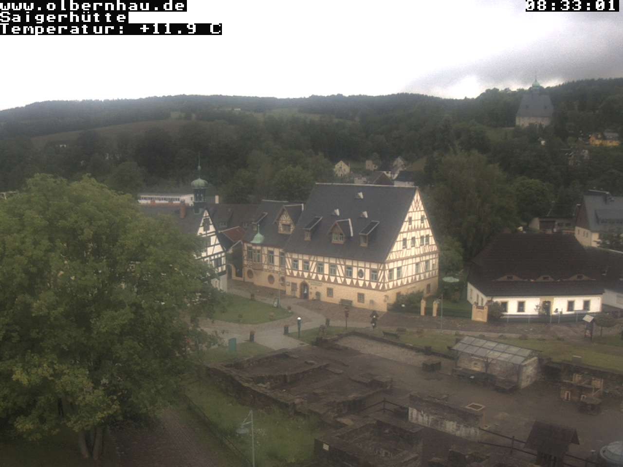 Archiv Foto Webcam Blick auf die Saigerhütte Olbernhau