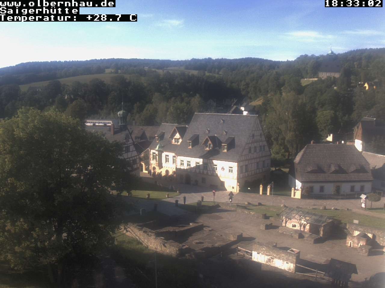 Archiv Foto Webcam Blick auf die Saigerhütte Olbernhau