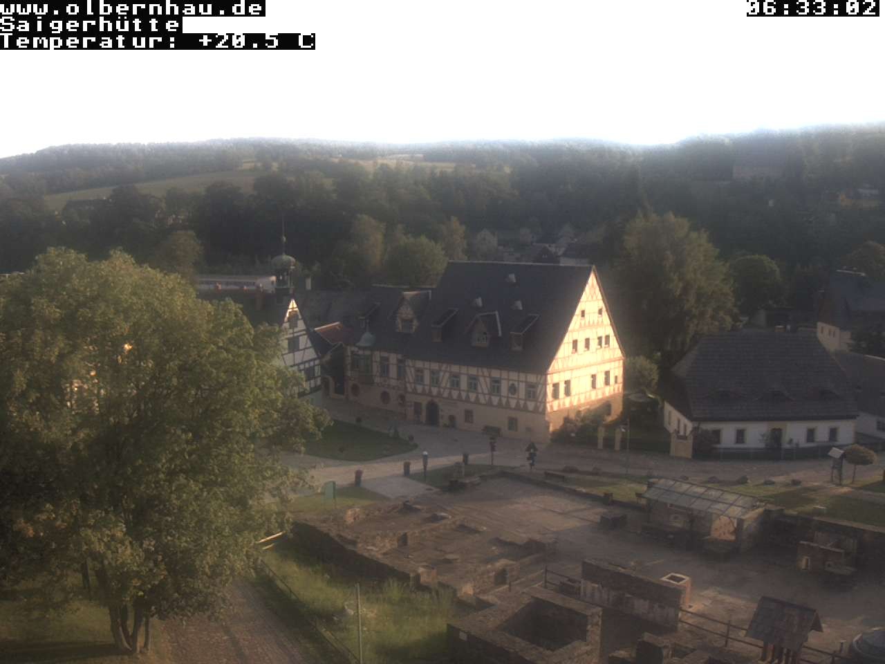 Archiv Foto Webcam Blick auf die Saigerhütte Olbernhau