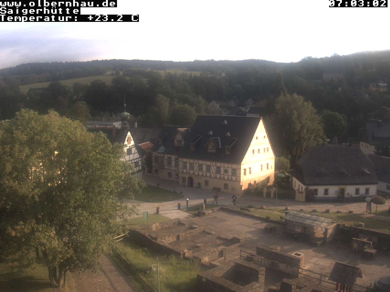 Archiv Foto Webcam Blick auf die Saigerhütte Olbernhau