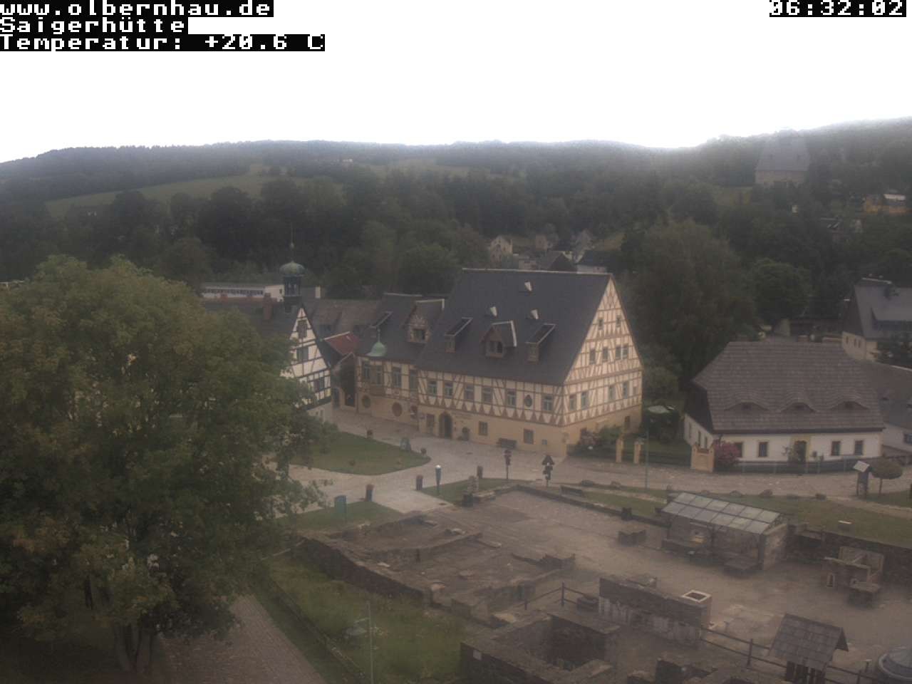 Archiv Foto Webcam Blick auf die Saigerhütte Olbernhau
