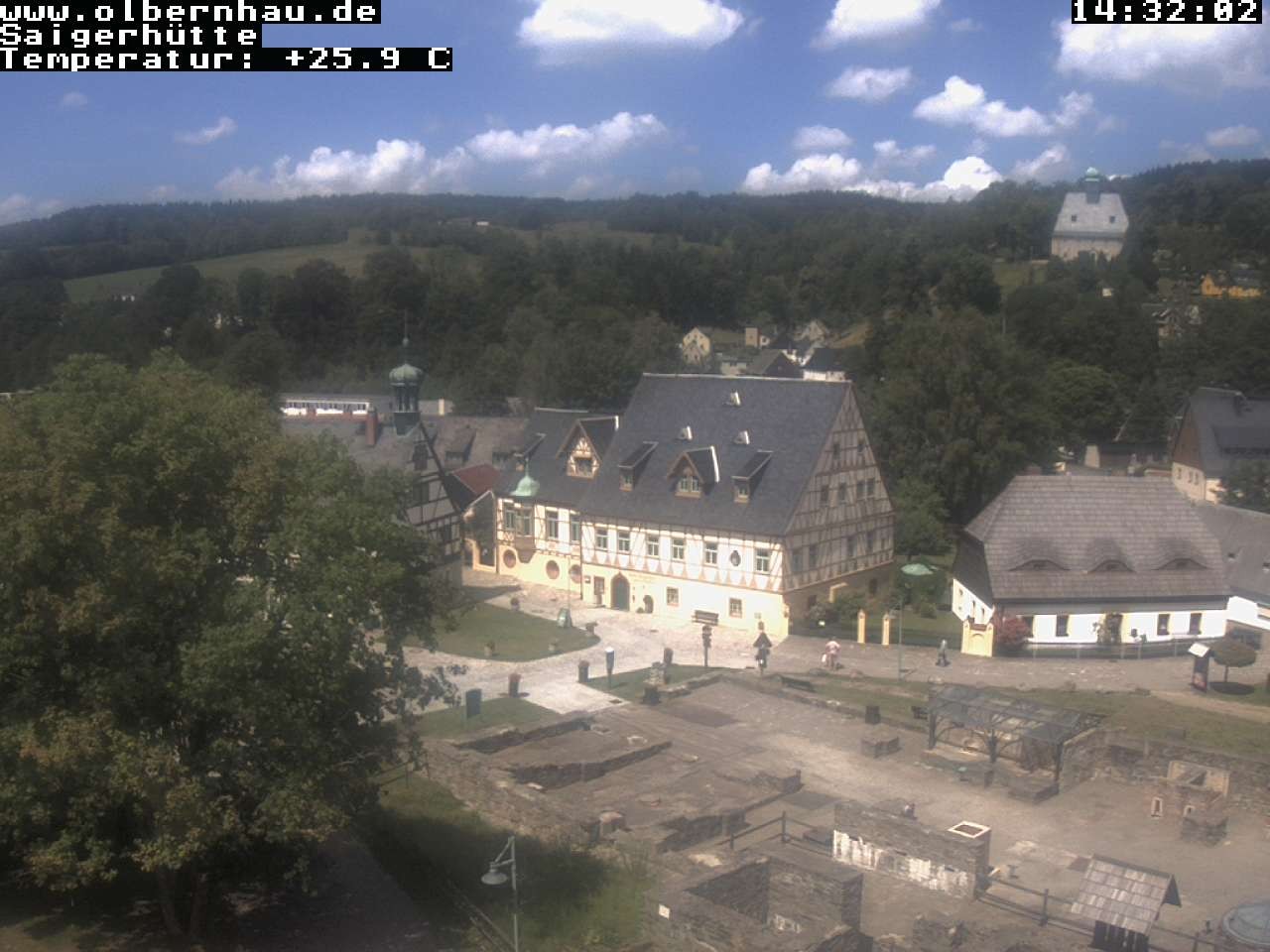 Archiv Foto Webcam Blick auf die Saigerhütte Olbernhau