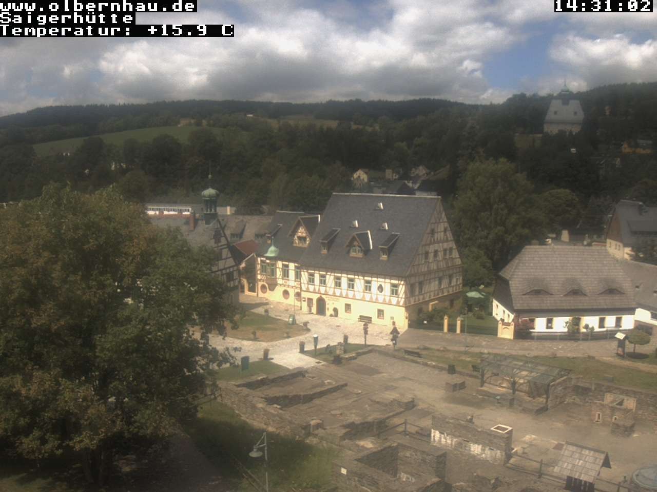 Archiv Foto Webcam Blick auf die Saigerhütte Olbernhau