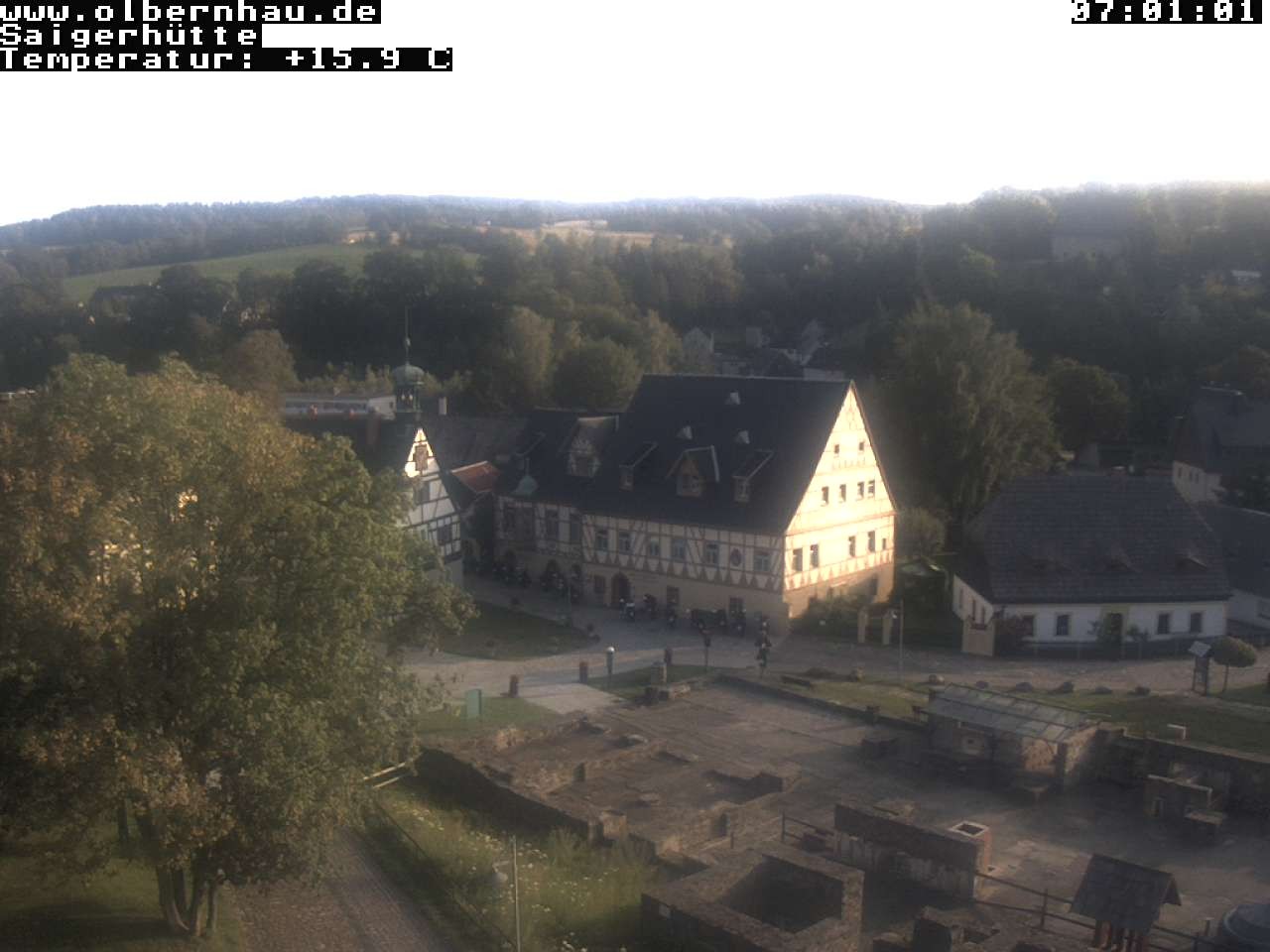 Archiv Foto Webcam Blick auf die Saigerhütte Olbernhau