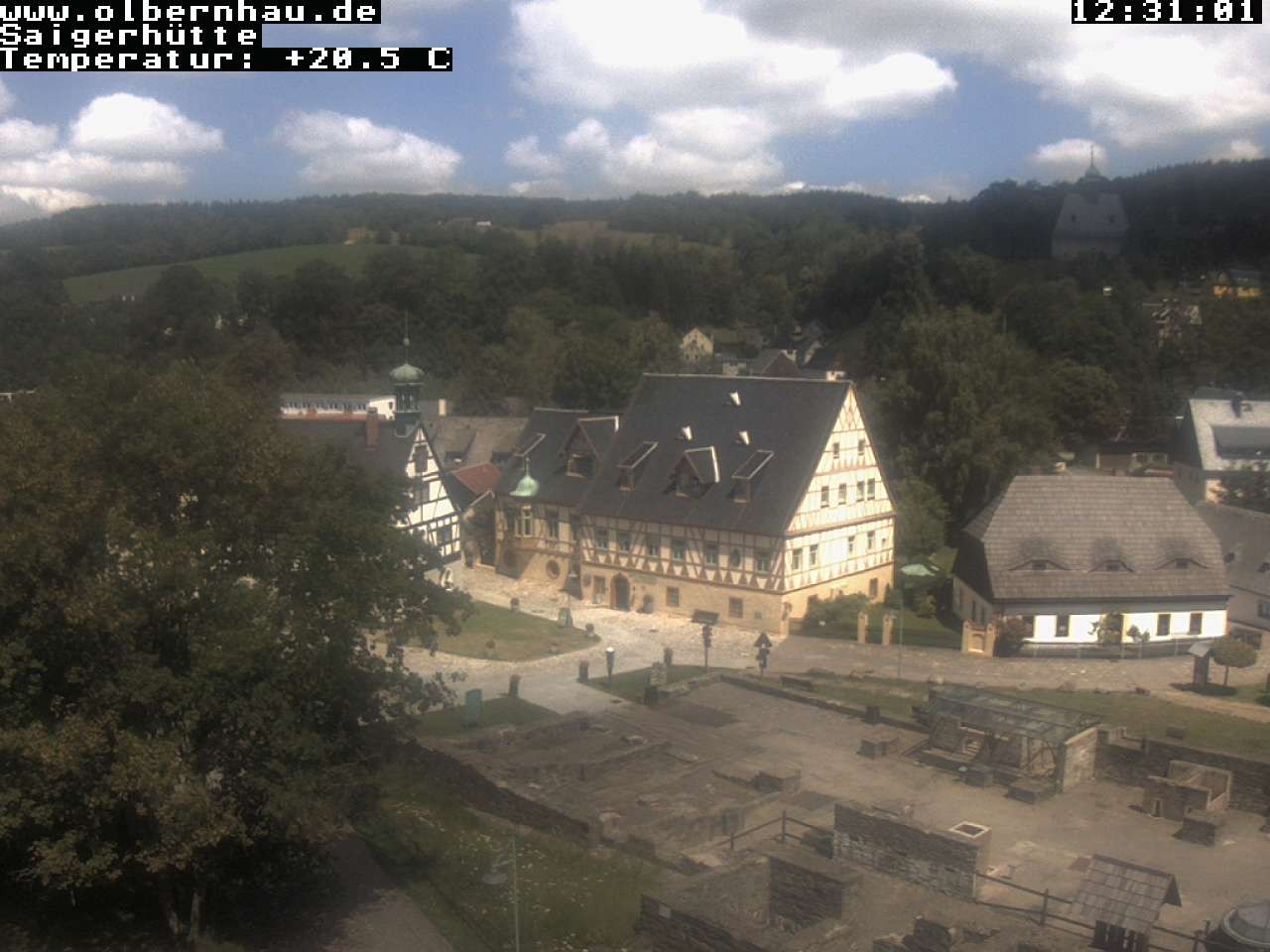 Archiv Foto Webcam Blick auf die Saigerhütte Olbernhau