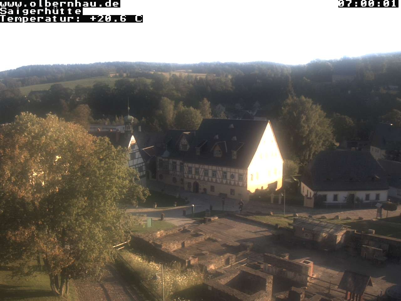 Archiv Foto Webcam Blick auf die Saigerhütte Olbernhau