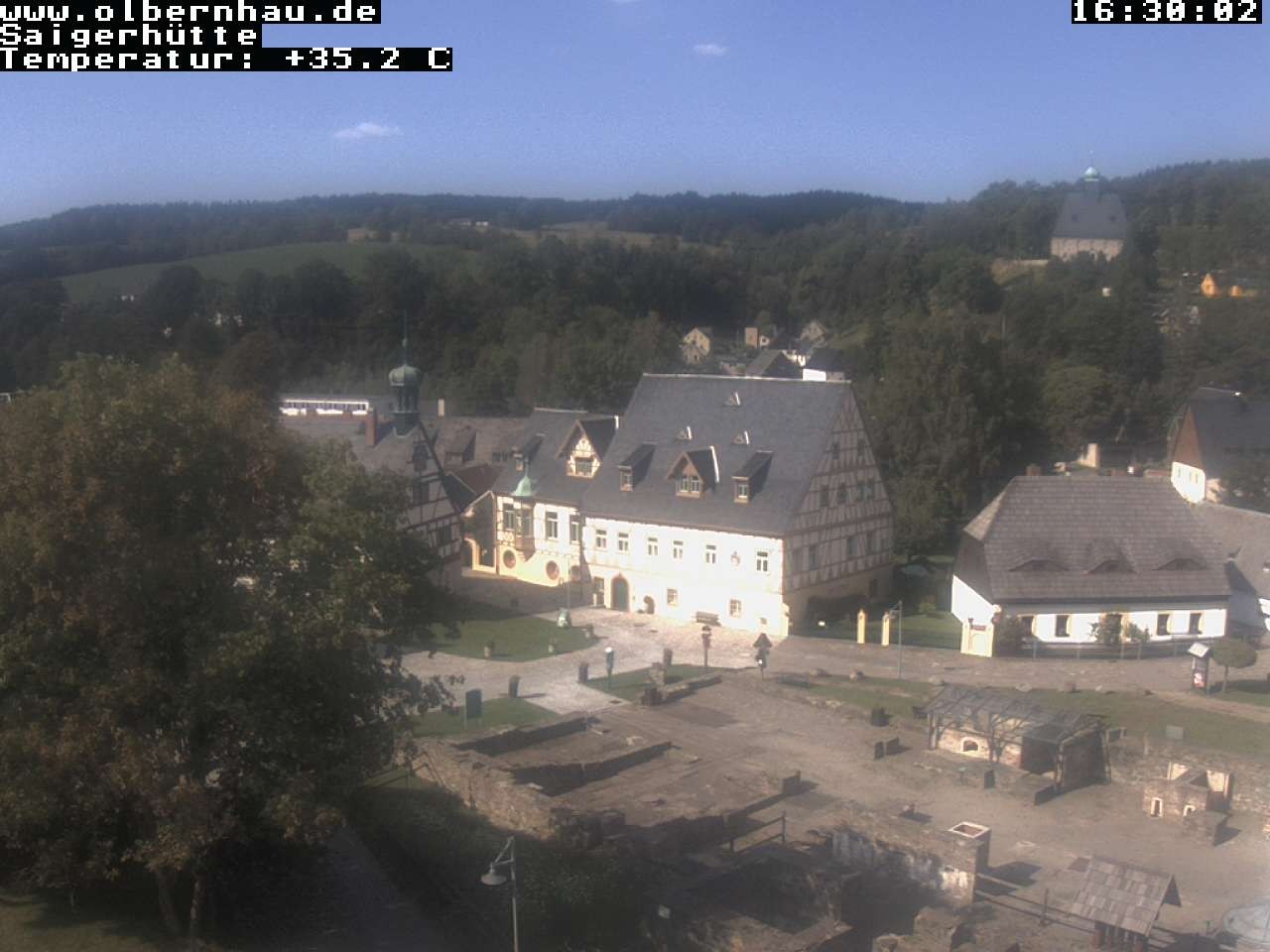 Archiv Foto Webcam Blick auf die Saigerhütte Olbernhau
