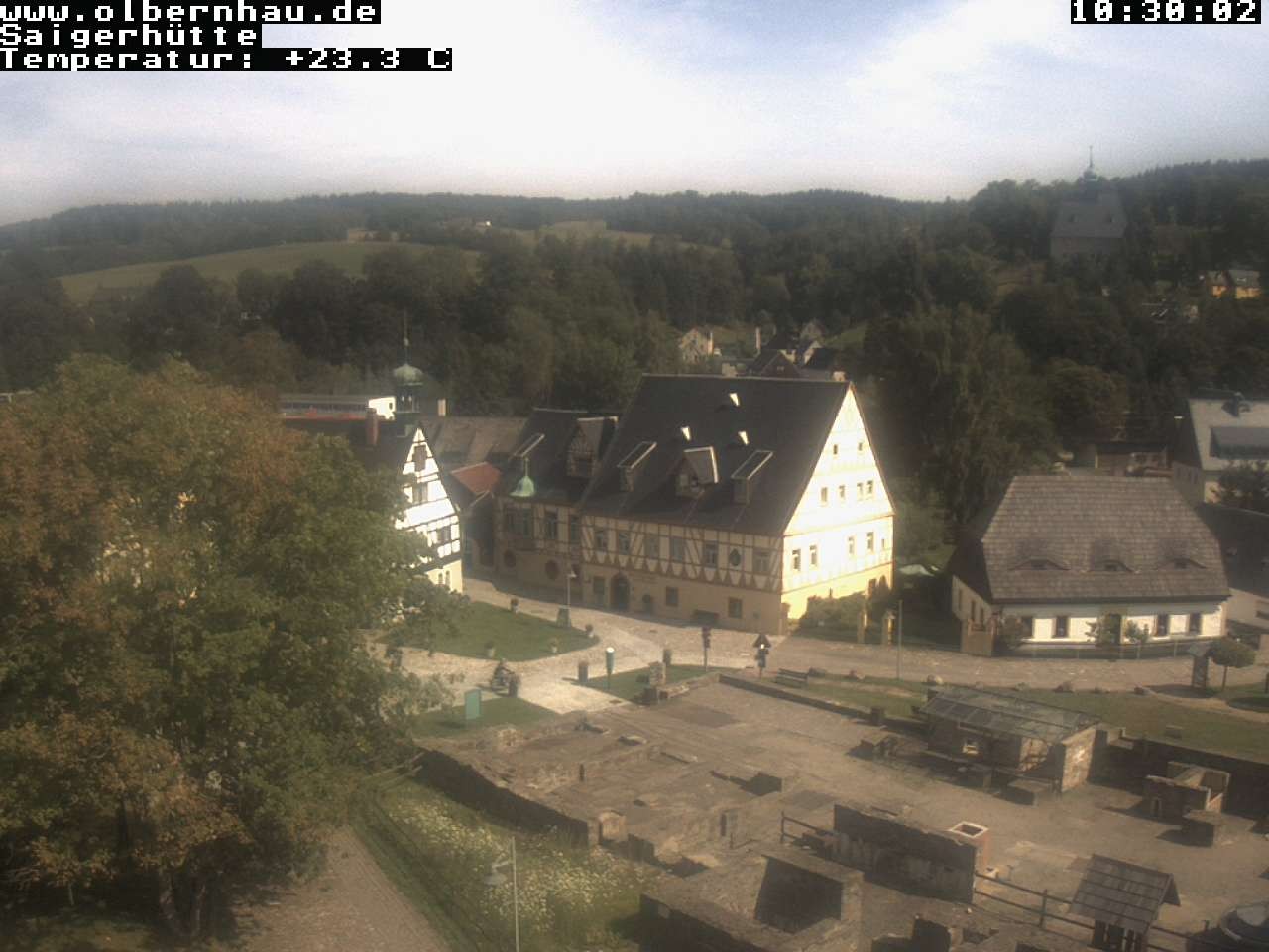 Archiv Foto Webcam Blick auf die Saigerhütte Olbernhau