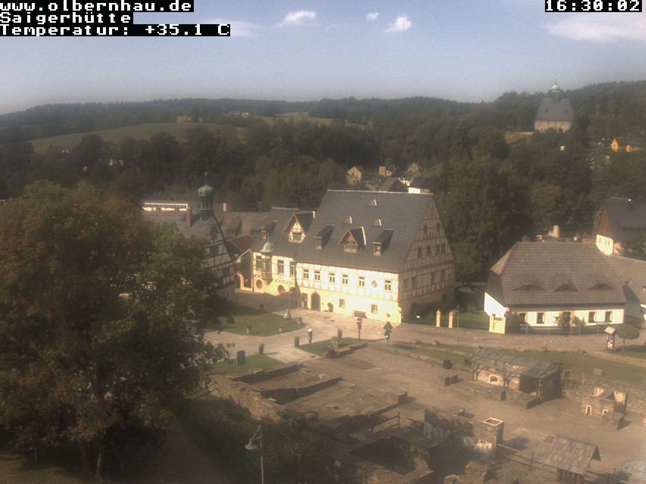 Archiv Foto Webcam Blick auf die Saigerhütte Olbernhau