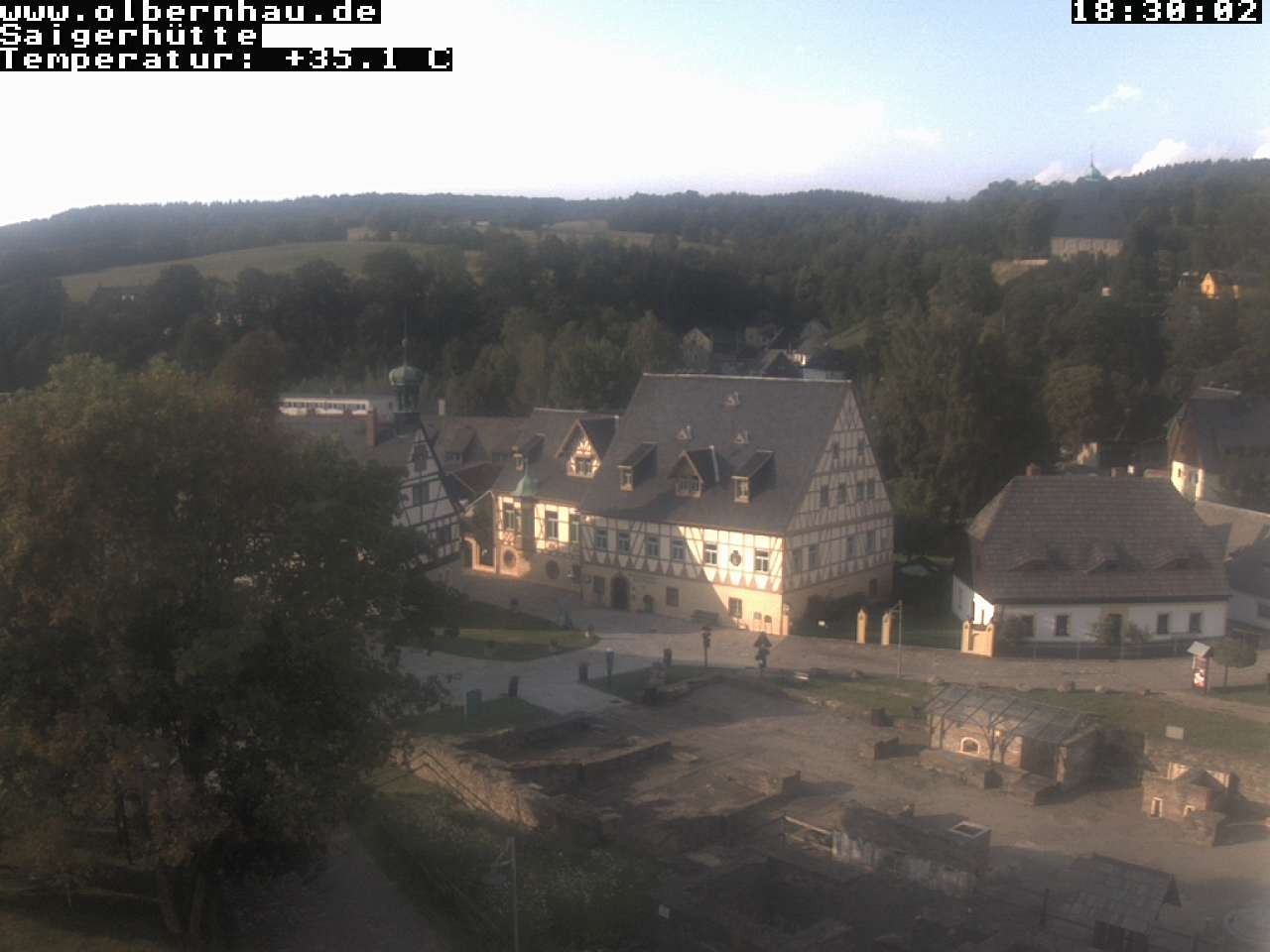 Archiv Foto Webcam Blick auf die Saigerhütte Olbernhau