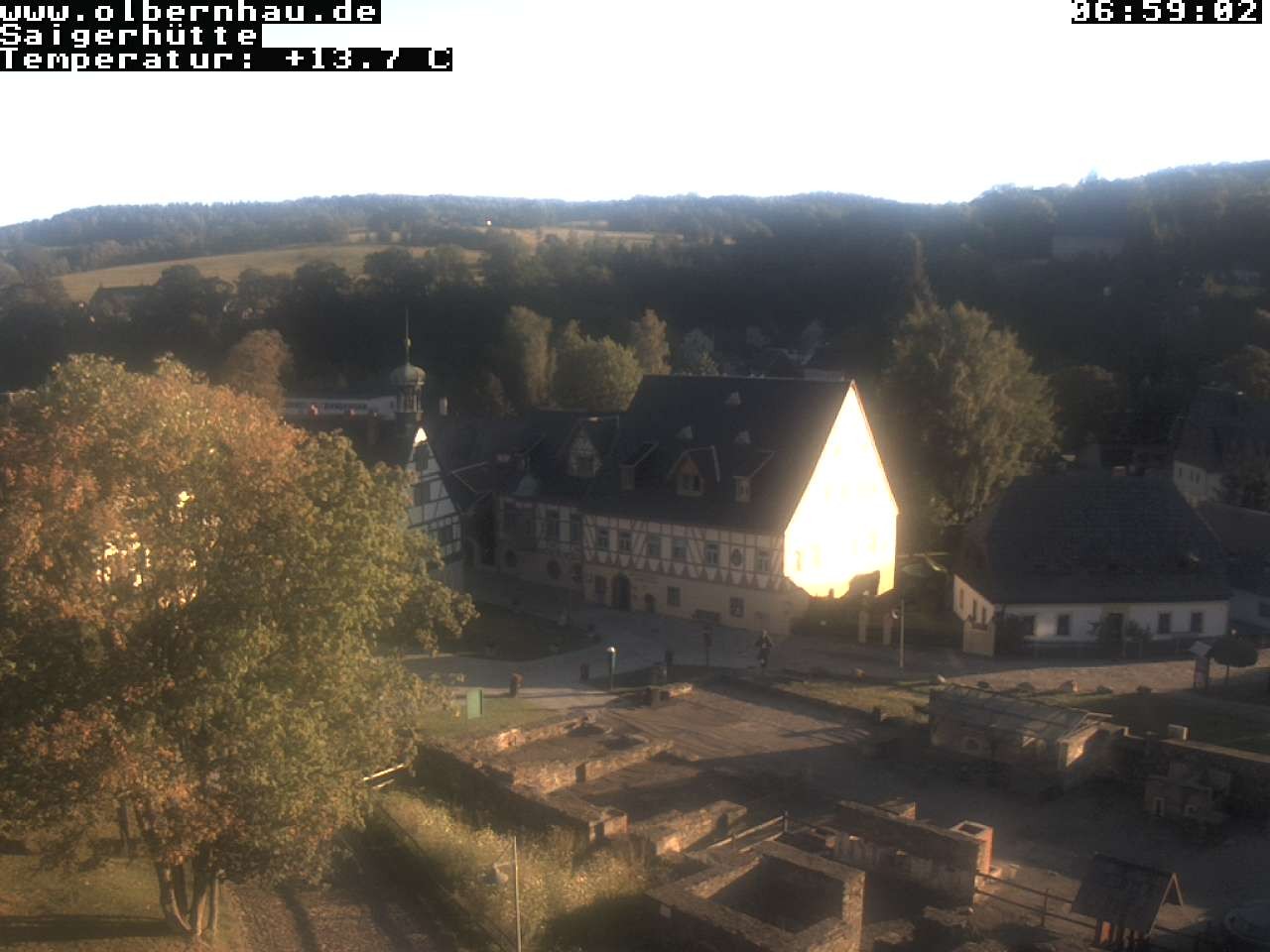 Archiv Foto Webcam Blick auf die Saigerhütte Olbernhau