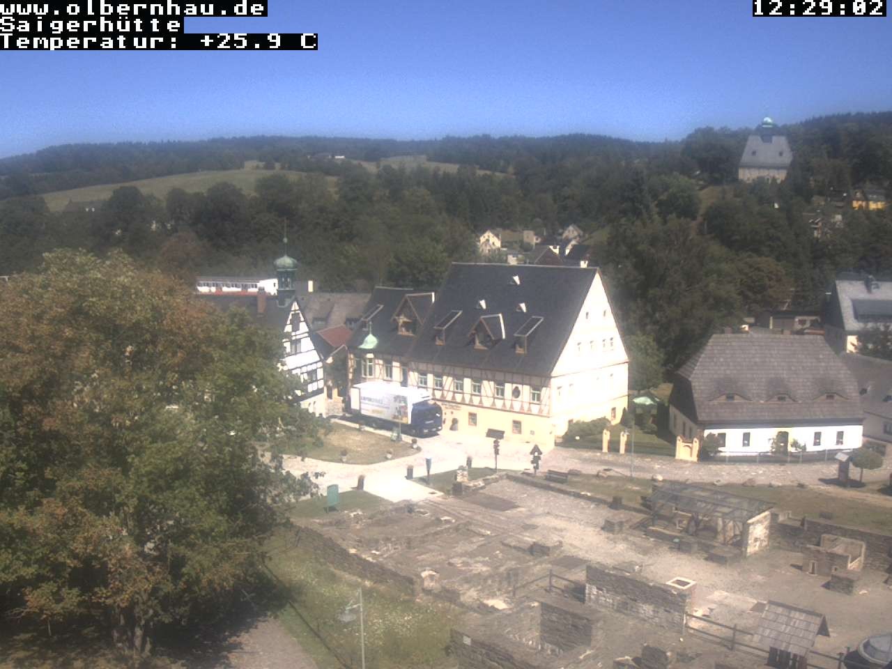 Archiv Foto Webcam Blick auf die Saigerhütte Olbernhau