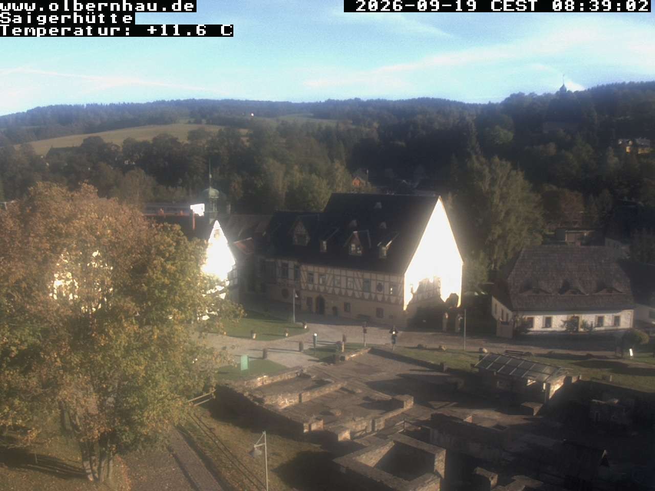 Archiv Foto Webcam Blick auf die Saigerhütte Olbernhau