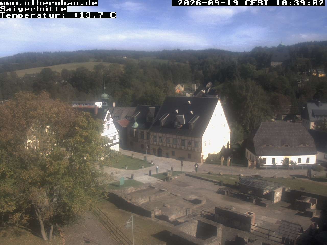 Archiv Foto Webcam Blick auf die Saigerhütte Olbernhau
