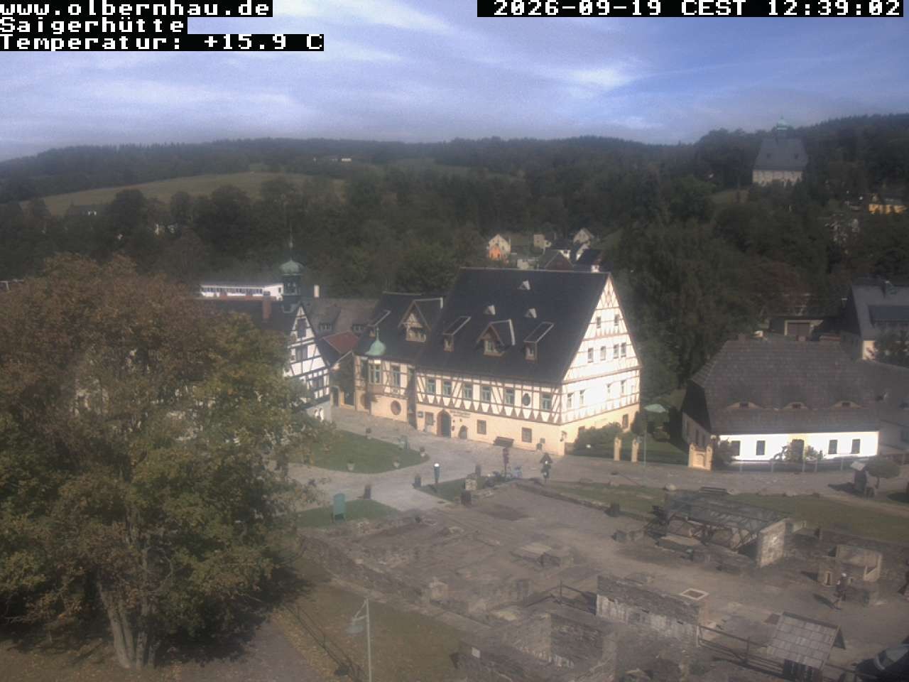 Archiv Foto Webcam Blick auf die Saigerhütte Olbernhau