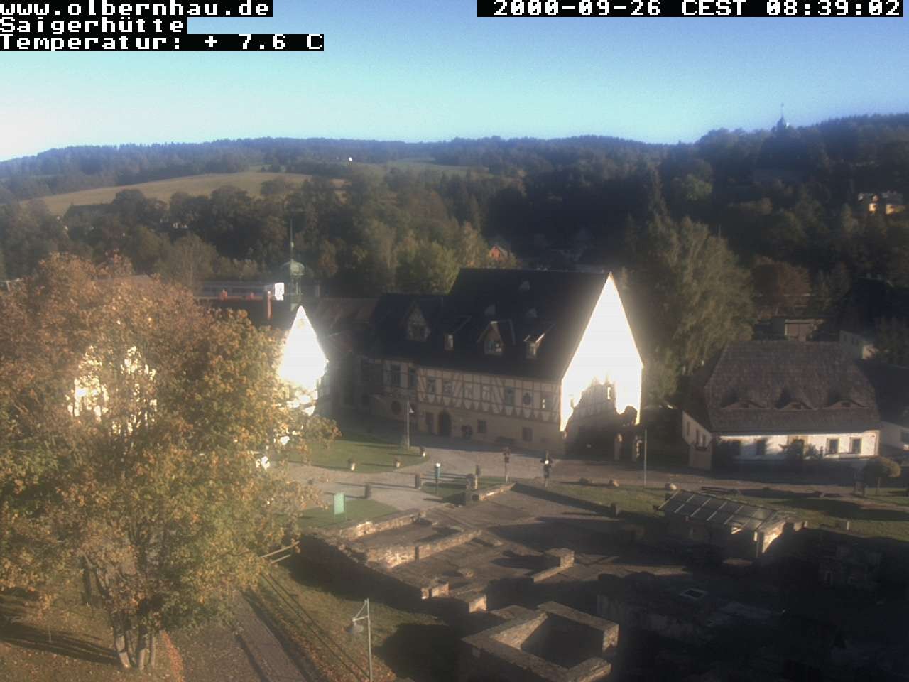 Archiv Foto Webcam Blick auf die Saigerhütte Olbernhau