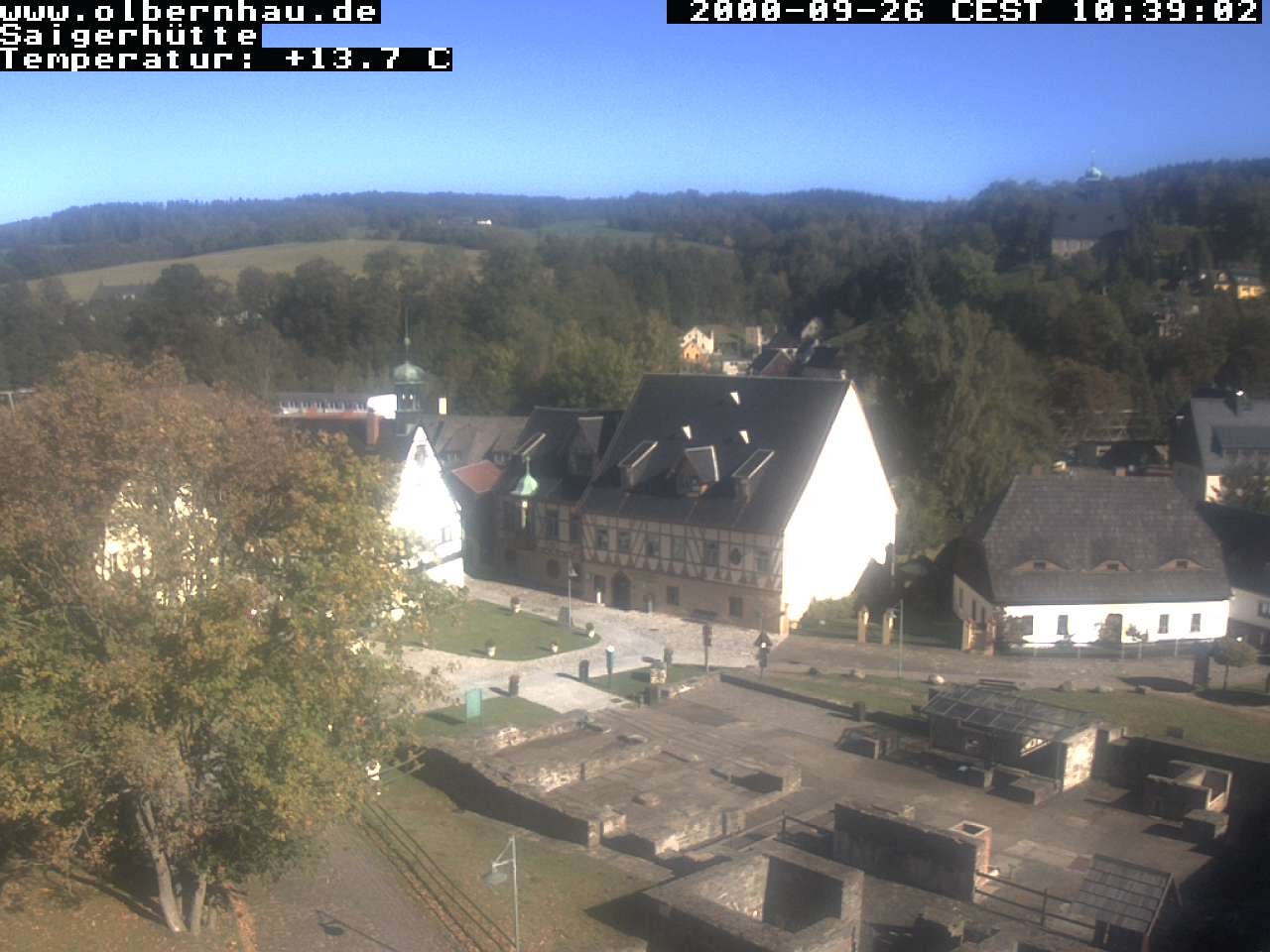Archiv Foto Webcam Blick auf die Saigerhütte Olbernhau