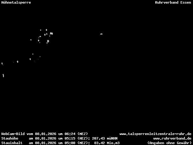 Archiv Foto Webcam Sperrmauer mit Blick auf den Möhnesee in Günne
