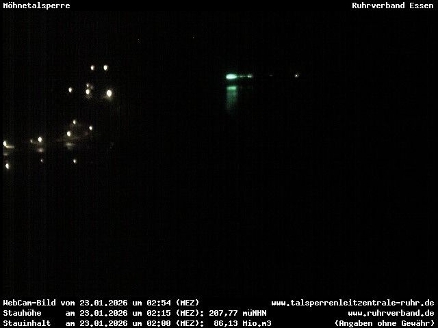 Archiv Foto Webcam Sperrmauer mit Blick auf den Möhnesee in Günne