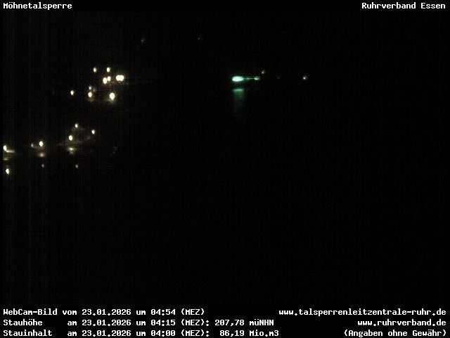 Archiv Foto Webcam Sperrmauer mit Blick auf den Möhnesee in Günne