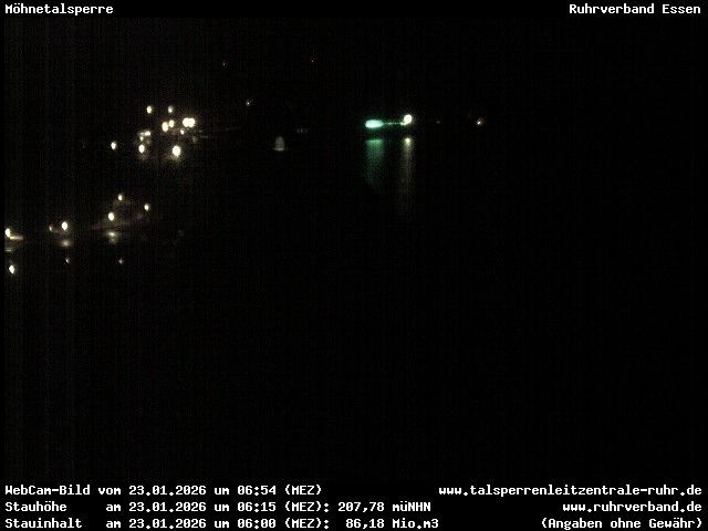 Archiv Foto Webcam Sperrmauer mit Blick auf den Möhnesee in Günne