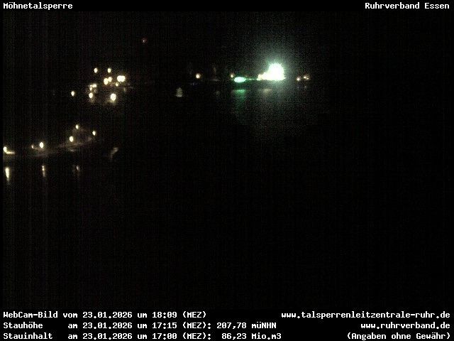 Archiv Foto Webcam Sperrmauer mit Blick auf den Möhnesee in Günne