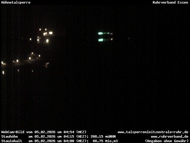 Archiv Foto Webcam Sperrmauer mit Blick auf den Möhnesee in Günne