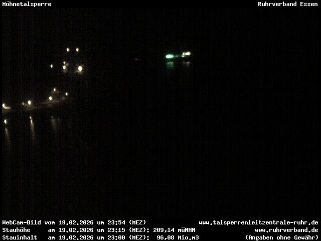 Archiv Foto Webcam Sperrmauer mit Blick auf den Möhnesee in Günne