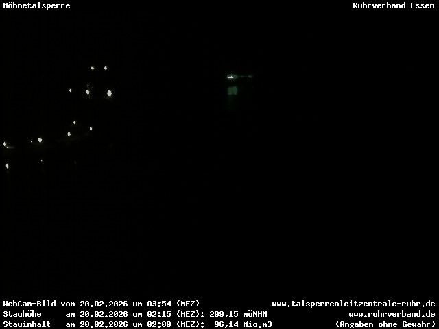 Archiv Foto Webcam Sperrmauer mit Blick auf den Möhnesee in Günne