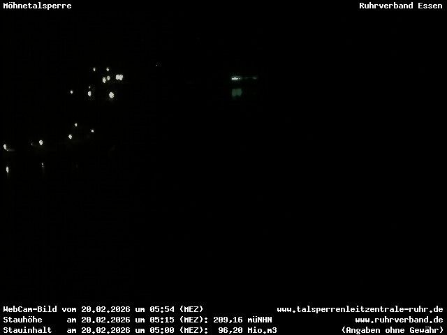 Archiv Foto Webcam Sperrmauer mit Blick auf den Möhnesee in Günne