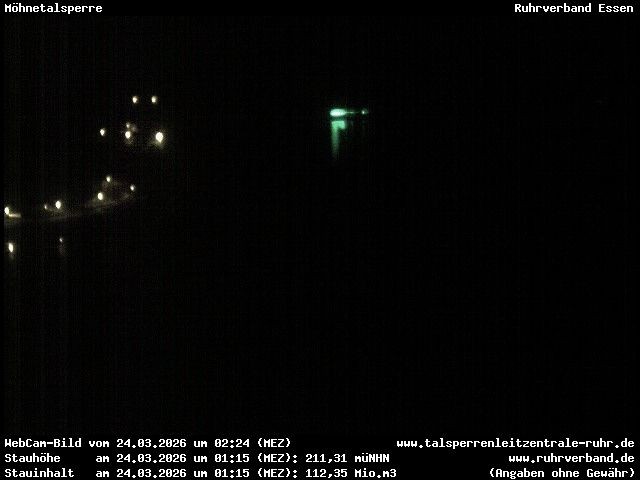 Archiv Foto Webcam Sperrmauer mit Blick auf den Möhnesee in Günne