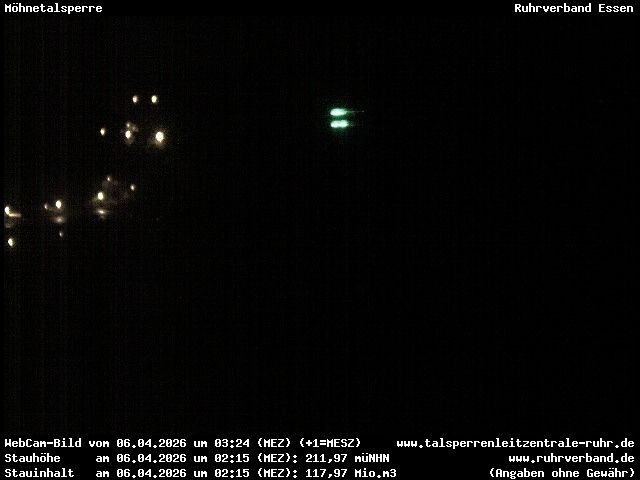 Archiv Foto Webcam Sperrmauer mit Blick auf den Möhnesee in Günne