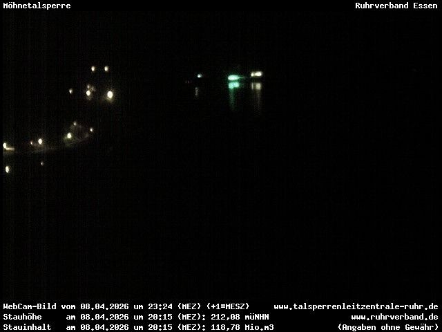 Archiv Foto Webcam Sperrmauer mit Blick auf den Möhnesee in Günne