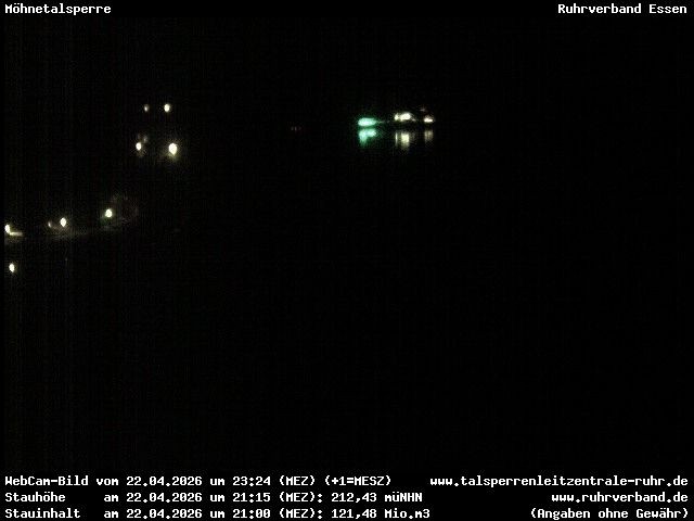 Archiv Foto Webcam Sperrmauer mit Blick auf den Möhnesee in Günne