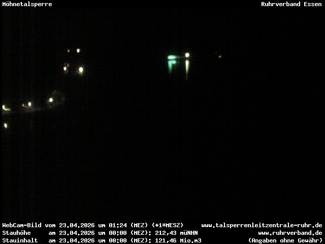 Archiv Foto Webcam Sperrmauer mit Blick auf den Möhnesee in Günne