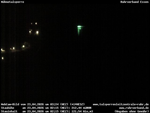 Archiv Foto Webcam Sperrmauer mit Blick auf den Möhnesee in Günne