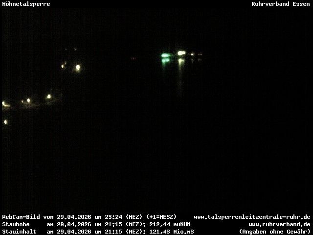 Archiv Foto Webcam Sperrmauer mit Blick auf den Möhnesee in Günne