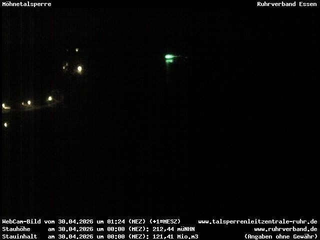 Archiv Foto Webcam Sperrmauer mit Blick auf den Möhnesee in Günne