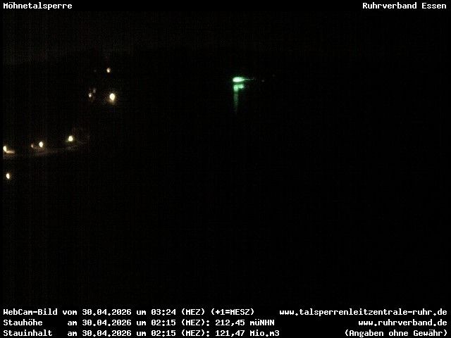 Archiv Foto Webcam Sperrmauer mit Blick auf den Möhnesee in Günne