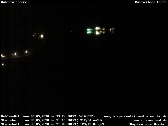 Archiv Foto Webcam Sperrmauer mit Blick auf den Möhnesee in Günne