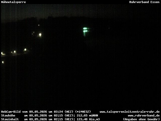 Archiv Foto Webcam Sperrmauer mit Blick auf den Möhnesee in Günne