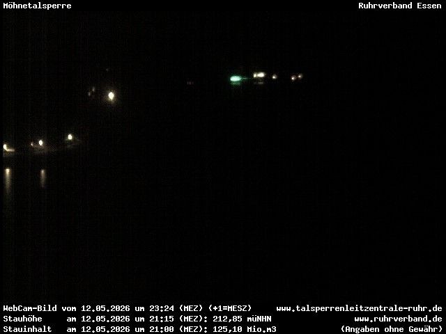Archiv Foto Webcam Sperrmauer mit Blick auf den Möhnesee in Günne