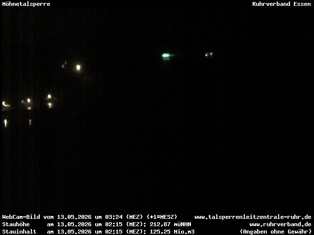Archiv Foto Webcam Sperrmauer mit Blick auf den Möhnesee in Günne