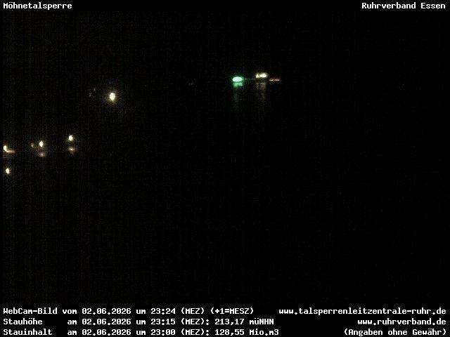 Archiv Foto Webcam Sperrmauer mit Blick auf den Möhnesee in Günne