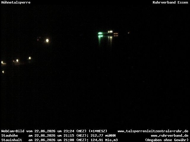 Archiv Foto Webcam Sperrmauer mit Blick auf den Möhnesee in Günne