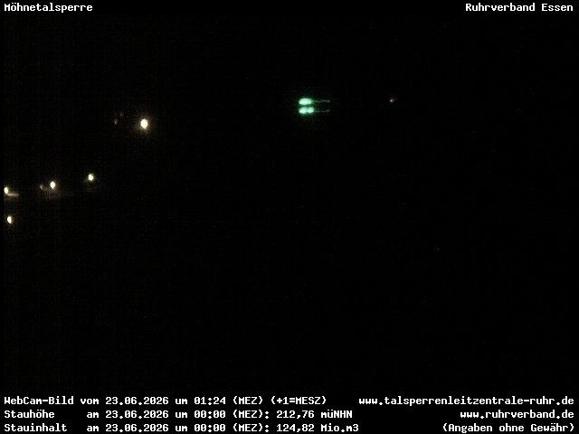 Archiv Foto Webcam Sperrmauer mit Blick auf den Möhnesee in Günne