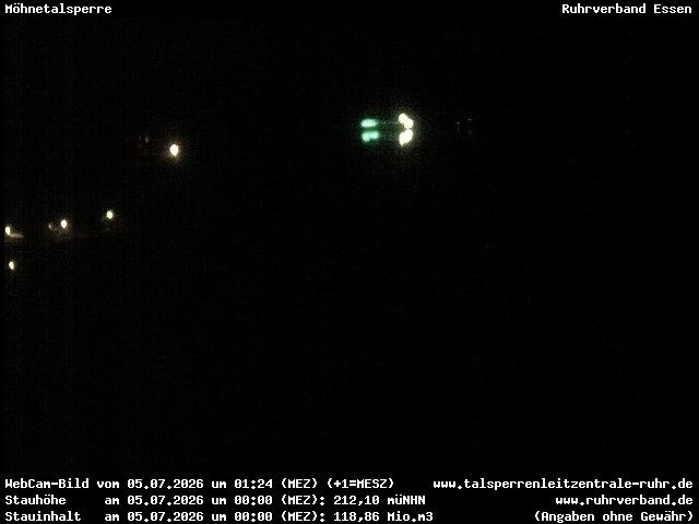 Archiv Foto Webcam Sperrmauer mit Blick auf den Möhnesee in Günne