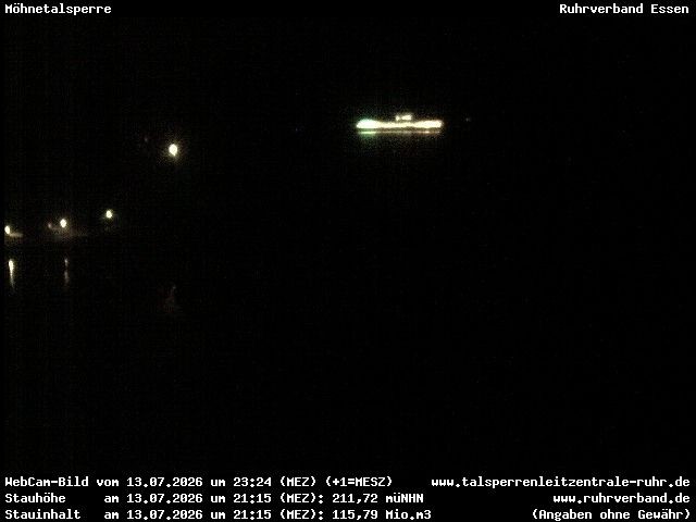 Archiv Foto Webcam Sperrmauer mit Blick auf den Möhnesee in Günne